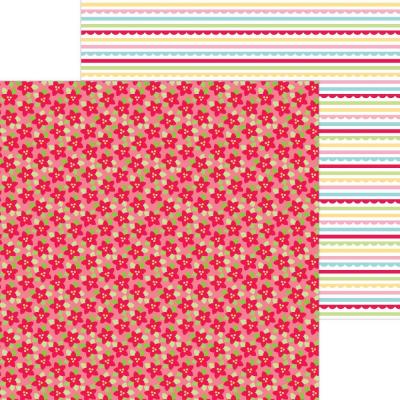 Doodlebug Candy Cane Lane Designpapier - Festive Flowers