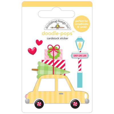 Doodelbug Candy Cane Lane Doodle-Pops Sticker - Candy Cane Lane