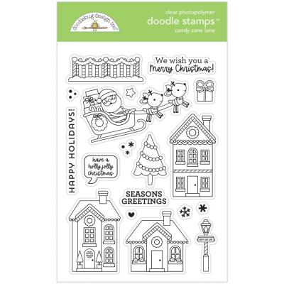 Doodlebug Candy Cane Lane Clear Stamps - Candy Cane Lane