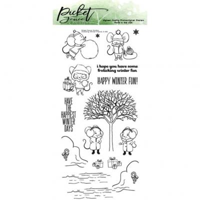 Picket Fence Studios Clear Stamps - Frolicking Winter Friends