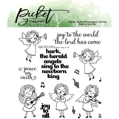 Picket Fence Studios Clear Stamps - Angels Sing To Newborn King