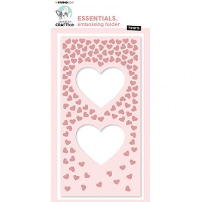 StudioLight Creative CraftLab Essentials Nr.13 Embossingfolder - Slimline Hearts