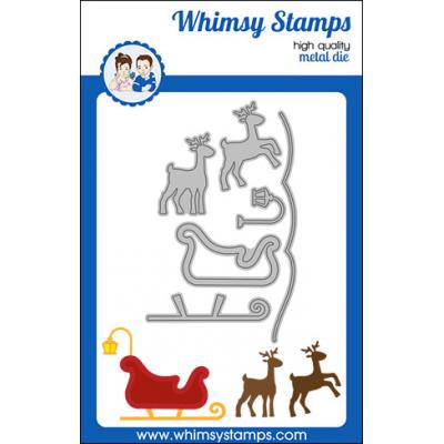 Whimsy Stamps Deb Davis and Denise Lynn Die - Santa's Sleigh
