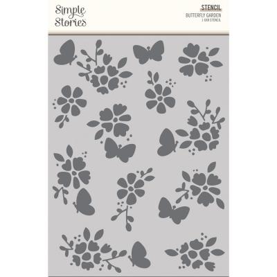 Simple Stories The Simple Life Stencil - Butterfly Garden