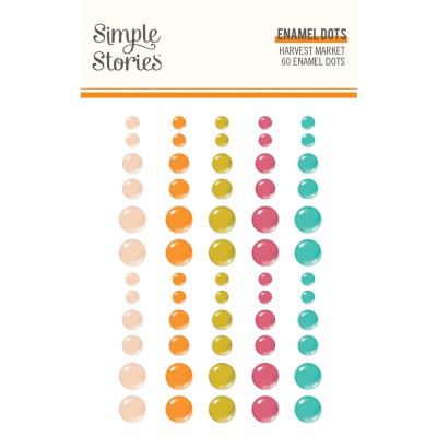 Simple Stories Harvest Market Embellishments - Enamel Dots
