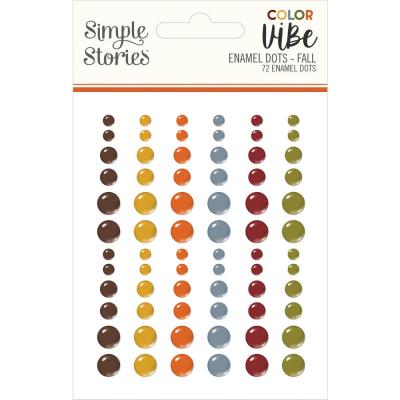 Simple Stories Color Vibe Embellishments - Enamel Dots