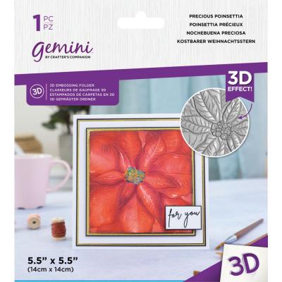 Crafter's Companion 3D Embossing Folder - Precious Poinsettia