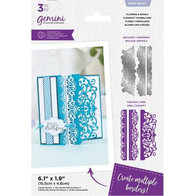 Crafter's Companion Delicate Lace Edge'ables Dies - Flowers And Swirls