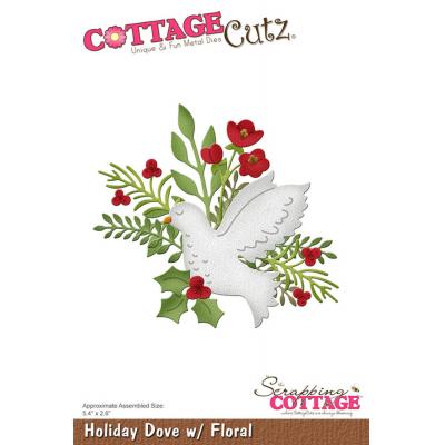 CottageCutz Dies - Holiday Dove With Floral