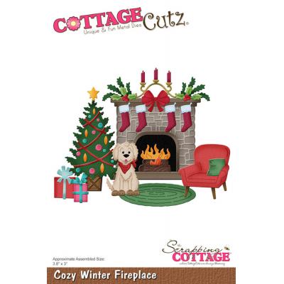 CottageCutz Dies - Cozy Winter Fireplace