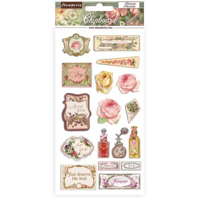 Stamperia Rose Parfum Sticker - Chipboard