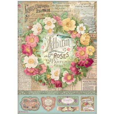 Stamperia Rose Parfum Spezialpapier - Album de Roses