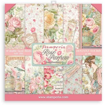 Stamperia Rose Parfum Designpapiere - Paper Pack