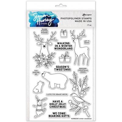 Ranger Simon Hurley Clear Stamps - Winter Woodland