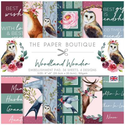 The Paper Boutique Woodland Wonder Designpapiere - Embellishments Pad
