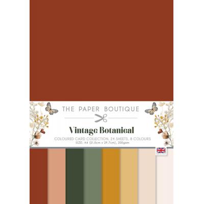 The Paper Boutique Vintage Botanical Cardstock - Coloured Card Collection