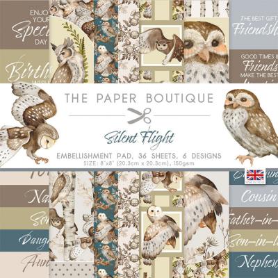 The Paper Boutique Silent Flight Designpapiere - Embellishments Pad