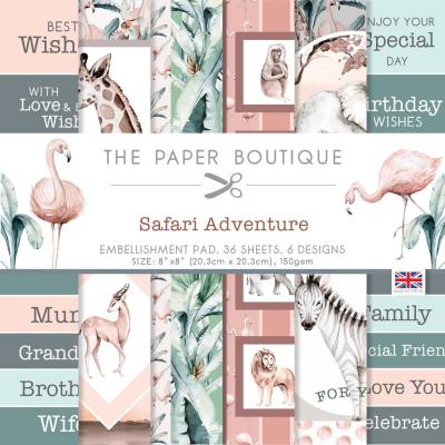 The Paper Boutique Safari Adventure Designpapiere - Embellishments Pad