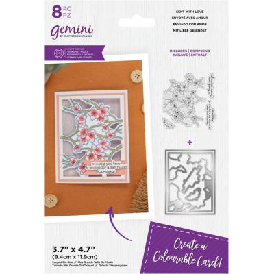 Crafter's Companion Colourable Create-A-Card Stamps & Dies - Sent With Love