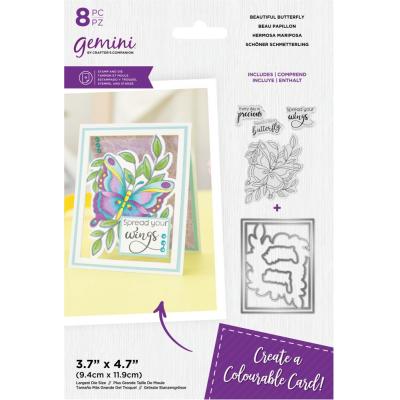 Crafter's Companion Colourable Create-A-Card Stamps & Dies - Beautiful Butterfly