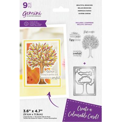 Crafter's Companion Colourable Create-A-Card Stamps & Dies - Beautiful Branches