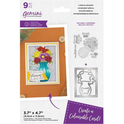 Crafter's Companion Colourable Create-A-Card Stamps & Dies - A Special Bouquet