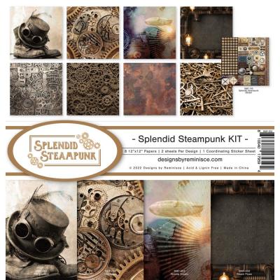 Reminisce Splendid Steampunk Designpapiere - Collection Kit