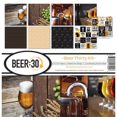 Reminisce Beer Thirty Designpapiere - Collection Kit