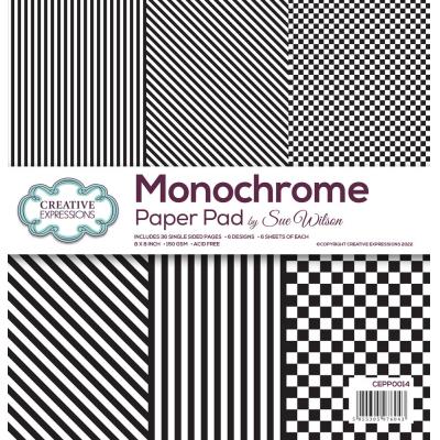 Creative Expressions Sue Wilson Designpapiere - Monochrome Stripes