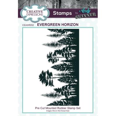 Creative Expressions Andy Skinner Rubber Stamp - Evergreen Horizon