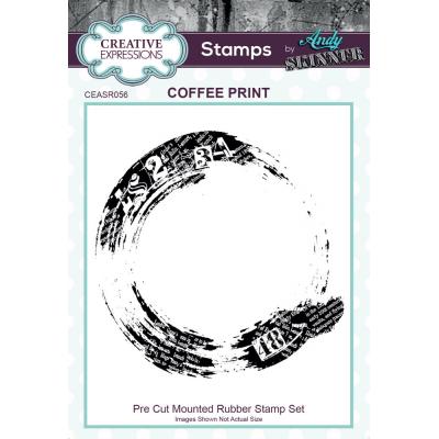 Creative Expressions Andy Skinner Rubber Stamp - Coffee Print