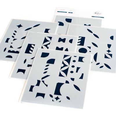 Pinkfresh Studio Layering Stencils - Modern Design Blocks