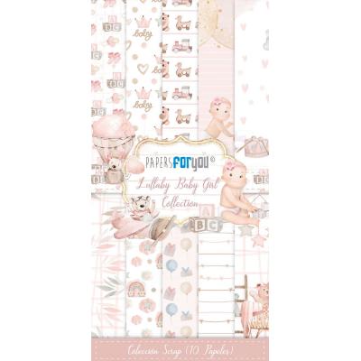 Papers For You Lullaby Baby Girl Designpapiere - Slim Scrap Paper Pack