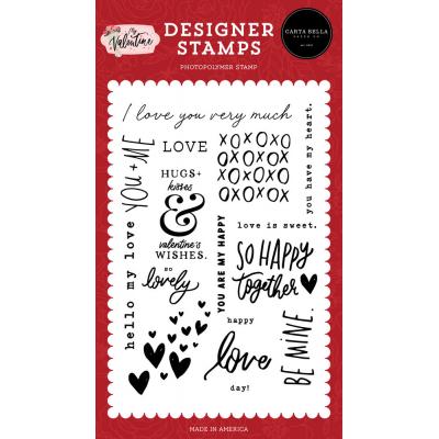 Carta Bella My Valentine Carstock Clear Stamps - Valentine's Wishes