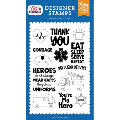 Echo Park First Responder Clear Stamps - Selfless Service