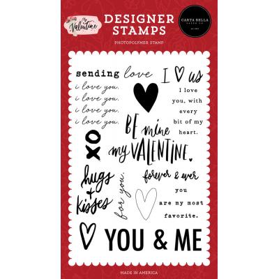 Carta Bella My Valentine Carstock Clear Stamps - I Heart Us
