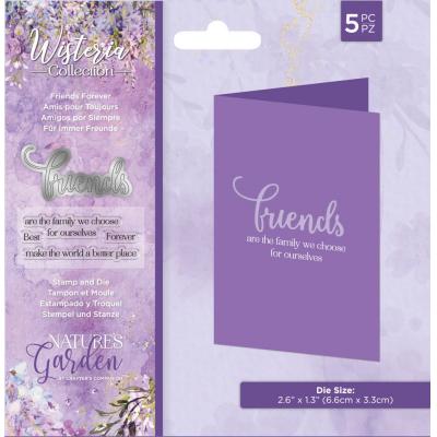 Crafter's Companion Wisteria Stamp & Die - Friends Forever