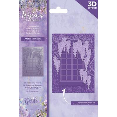 Crafter's Companion Wisteria 3D Embossing Folder - Rustic Window