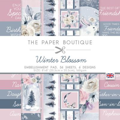 The Paper Boutique Winter Blossom Designpapiere - Embellishments Pad