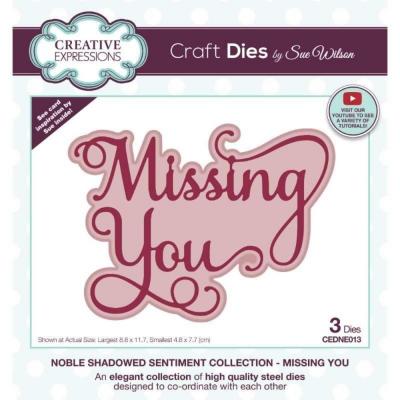 Creative Expressions Sue Wilson Craft Dies - Sentiment Missing You