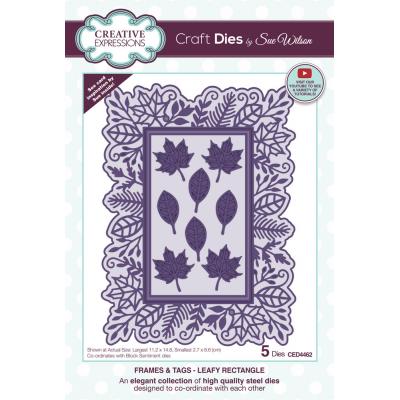 Creative Expressions Sue Wilson Craft Dies - Frames & Tags Leafy Rectangle