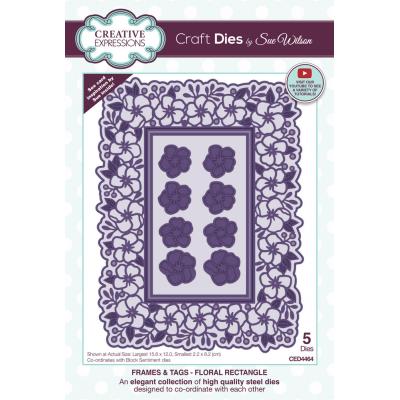 Creative Expressions Sue Wilson Craft Dies -  Floral Rectangle