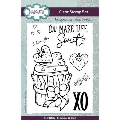 Creative Expressions Sam Poole Clear Stamps - Cupcake Kisses