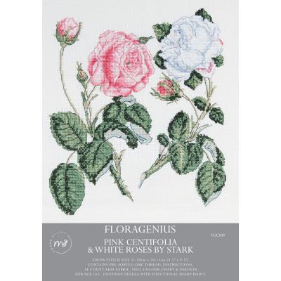 Creative Expressions My Cross Stitch - Floragenius Pink Centifolia Rose & White Roses