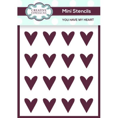 Creative Expressions Mini Stencil - You Have My Heart