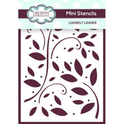 Creative Expressions Mini Stencil - Loosely Leaves