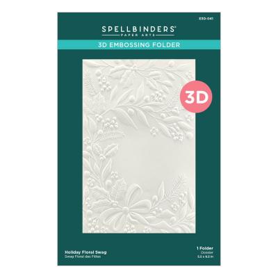 Spellbinders Embossing Folder - Holiday Floral Swag