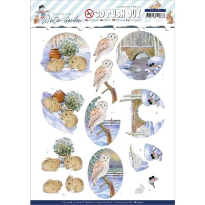 Find It Trading Jeanine's Art Winter Garden Punchout Sheet - Rabbits