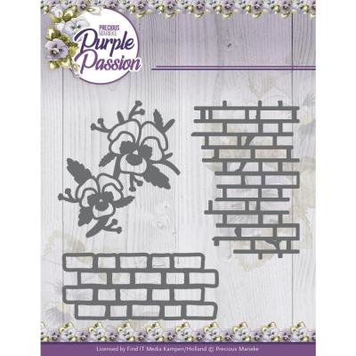 Find It Trading Precious Marieke Purple Passion Dies - Wall With Pansies