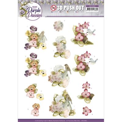 Find It Trading Precious Marieke Purple Punchout Sheet Passion - Bird Paradise